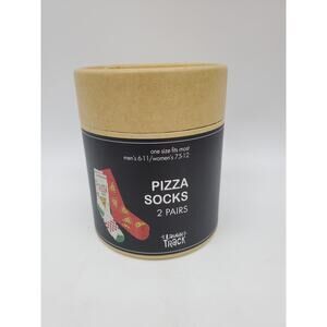 Pizza Socks - 2 Pairs - Size 6-11